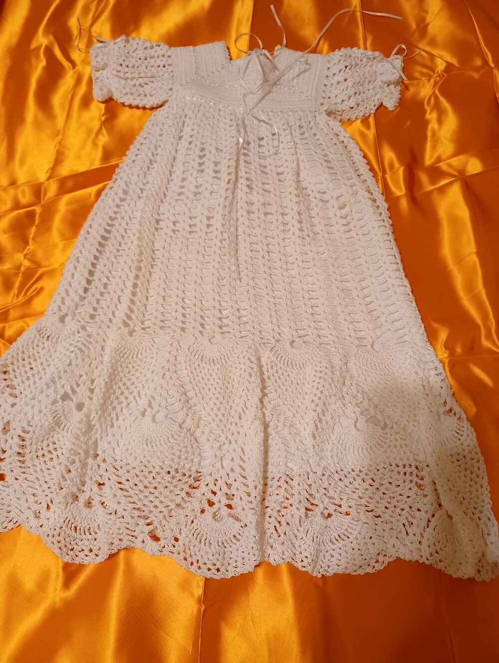 Vintage Baptism Crochet Dress